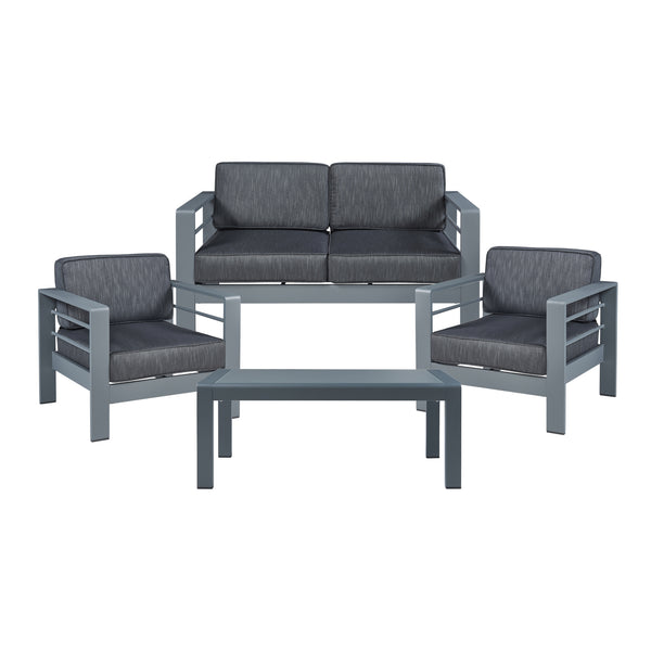 Avise 4-częściowy aluminiowy zestaw mebli ogrodowych [casa.pro]