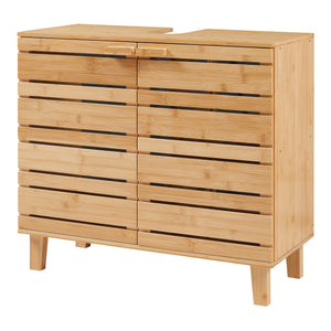 Szafka podumywalkowa Epind 60x66x30 cm z naturalnego bambusa [en.casa]