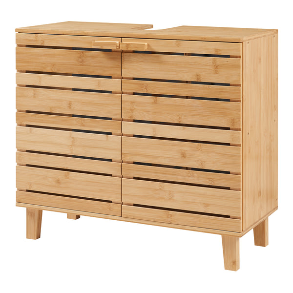 Szafka podumywalkowa Epind 60x66x30 cm z naturalnego bambusa [en.casa]