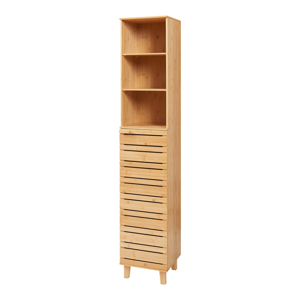 Szafka wysoka Epind 180x33x30 cm bambus [en.casa] - premiumXL