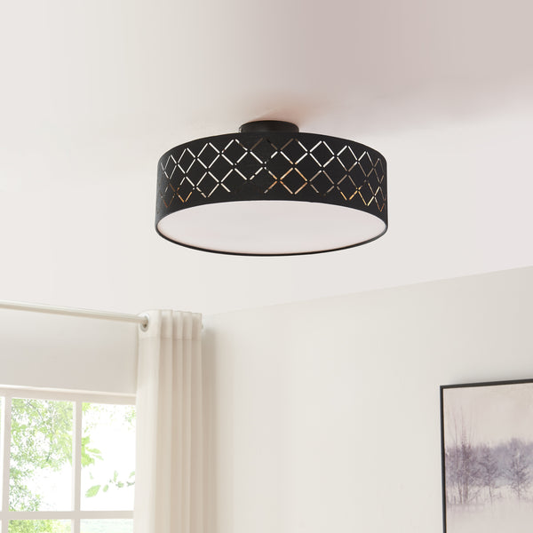 Lampa sufitowa wnękowa czarna/biała [lux.pro]