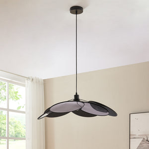 Lampa wisząca Blackwood czarny metal/tekstylia [lux.pro]