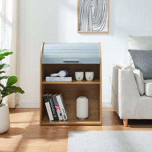 Szafka roletowa Kavlinge 80x60x40 cm bambus/szary [en.casa]