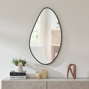 Lustro ścienne Orland 82x46 cm czarne [en.casa]