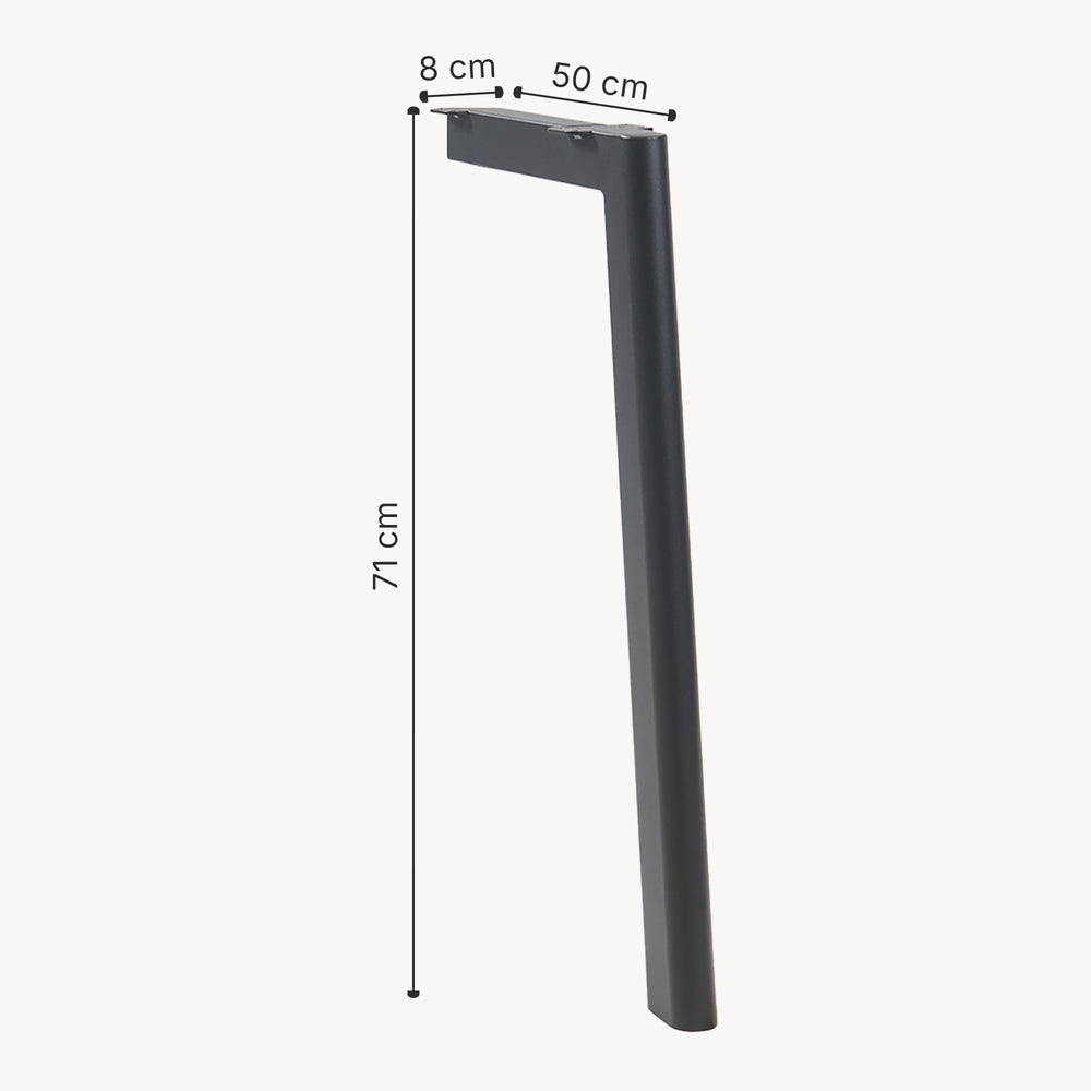 Nogi do stołu Hostang 4 szt. - zestaw 50x8x71 cm czarne [en.casa] - premiumXL