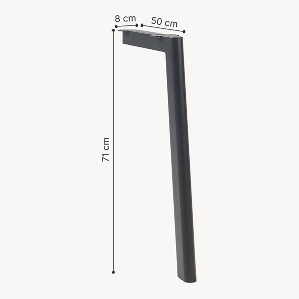 Hostang nogi stołowe zestaw 4 50x8x71 cm czarny [en.casa]