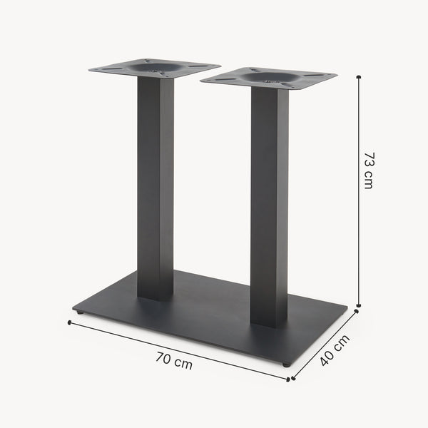 Rama stołu Vadejord stal 70x40x73 cm czarny [en.casa]