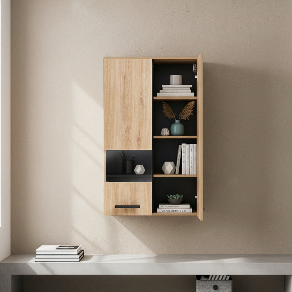 Szafka wisząca Noppen 98x60x38 cm dąb [en.casa] - premiumXL