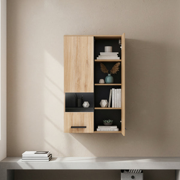 Szafka ścienna burl 98x60x38 cm o wyglądzie dębu [en.casa]