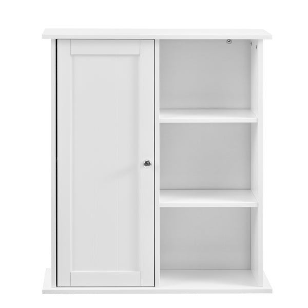 [en.casa]® Łazienkowa szafka ścienna biała 71x60x18 cm