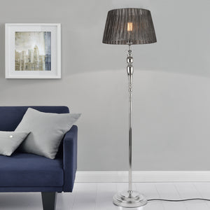 Lampa podłogowa Lingen 151 cm E27 60W metal chrom/szary lux.pro