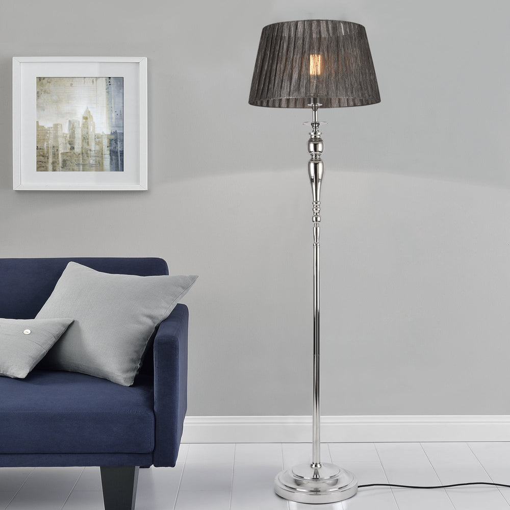Lampa stojąca Lingen 151 cm E27 60W metal chrom/szary lux.pro - premiumXL
