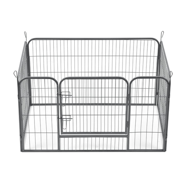 Wybieg dla szczeniąt 125x85x70 cm stalowy srebrny pro.tec