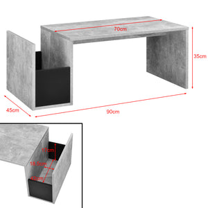 Stolik kawowy Bollnäs 90x45x35 cm z półką w różnych kolorach kolory en.casa