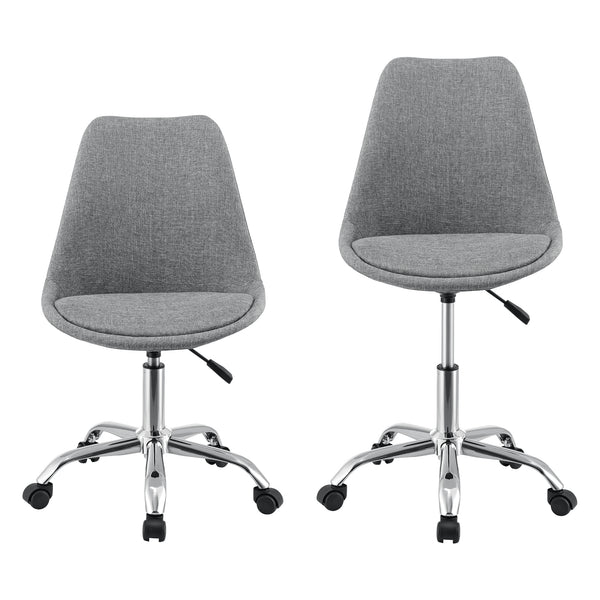 Krzesło biurowe Atherton 83-93x48x55 cm jasnoszare [en.casa]