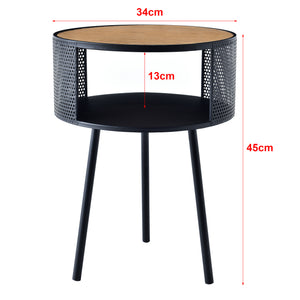Stolik boczny Bjørnsund okrągły 34 cm szerokości [en.casa]