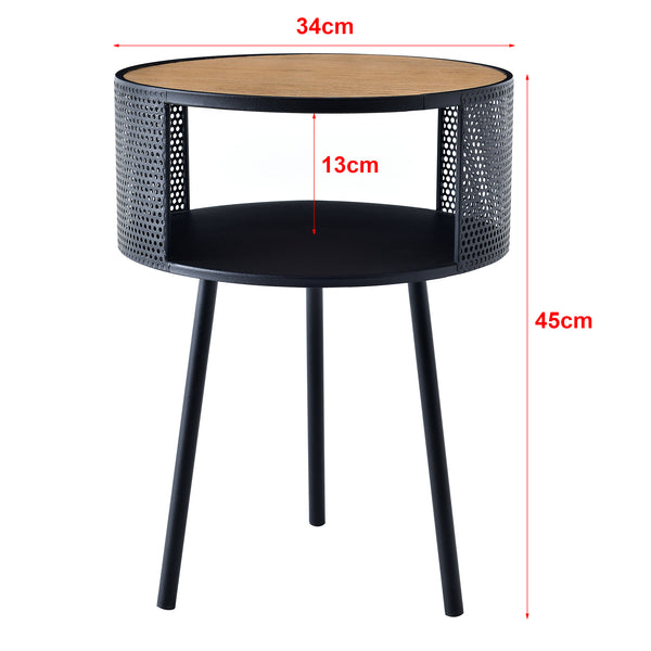 Stolik boczny Bjørnsund okrągły 34 cm szerokości [en.casa]