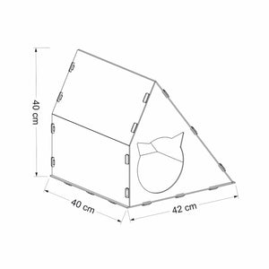 Domek dla kota Lani 40x42x40 cm Biały [en.casa]