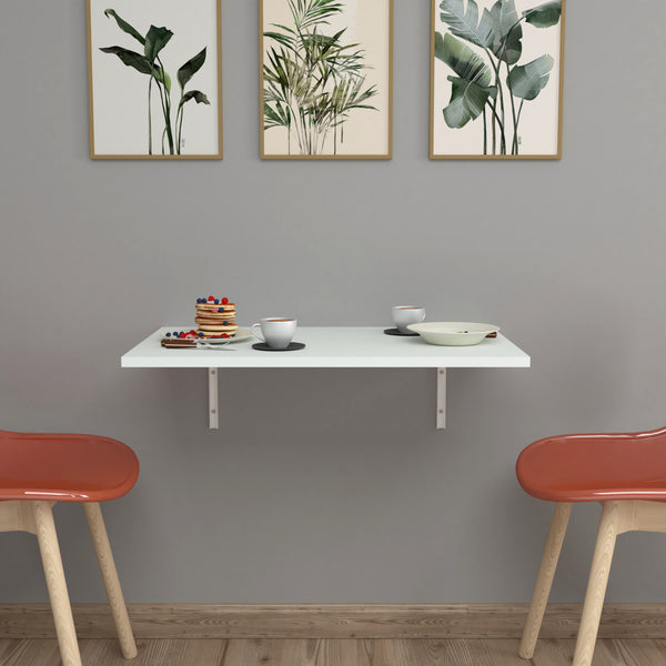 Klepp składany stolik ścienny 72x45cm biały [en.casa]
