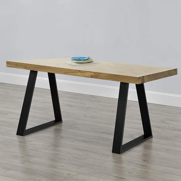 Rama stołu Lyngby zestaw 2 stalowych 72x55cm czarny [en.casa]