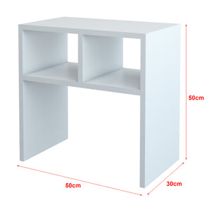 Stolik boczny Ravnsborg 50x50x30 cm biały [en.casa]