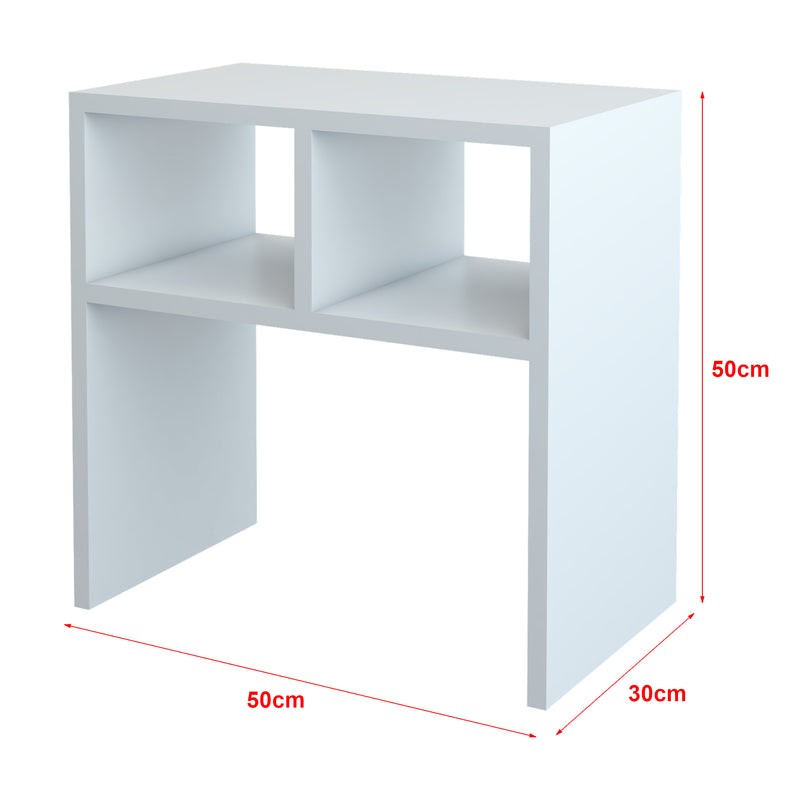 Szkic wymiarowy Stolik boczny Ravnsborg 50x50x30 cm biały [en.casa]