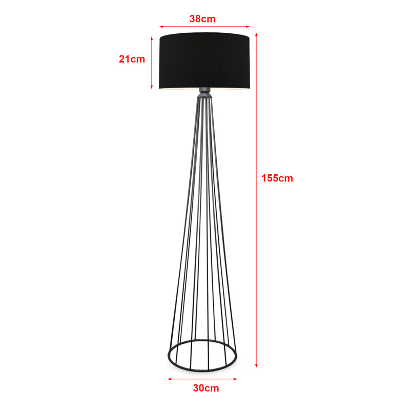 Szkic wymiarowy Lampa podłogowa Neath antracyt / czarny [lux.pro]