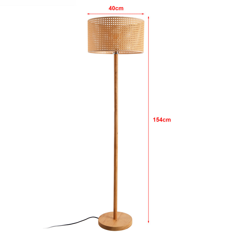 Szkic wymiarowy Lampa podłogowa Rochdale E27 żółto-brązowa [lux.pro]