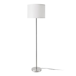 Tamworth lampa podłogowa E27 srebrna tekstylna [lux.pro]