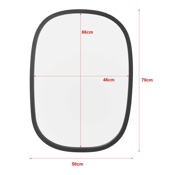 Lustro ścienne Copertino 70x50 cm czarny mat [en.casa]