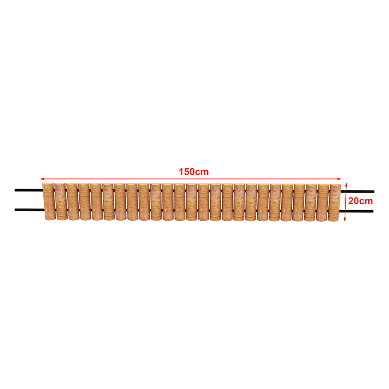 Szkic wymiarowy Palisada Rotta 150x20cm Nature [en.casa]