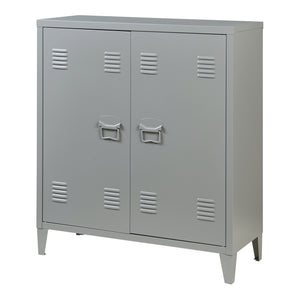 Metalowa szafka Oripää 90x80x33 cm ciemnoszara [en.casa]