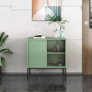 Kredens Eidsvoll 80x45x85cm zielony [en.casa]