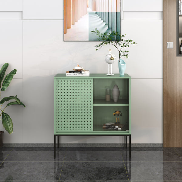 Kredens Eidsvoll 80x45x85cm zielony [en.casa]