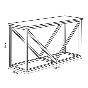 Vaasa stojak na drewno opałowe z siedziskiem 100x30x50cm [en.casa]