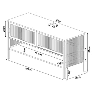 Szafka podumywalkowa Hvaler 60x100x45cm bambus [en.casa]
