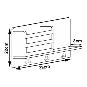 Półka ścienna Giske 33x8x22 cm bambus [en.casa]