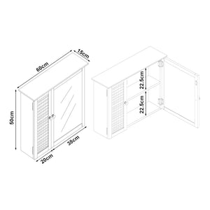 Karlsøy szafka z lustrem 50x60x15cm biała [en.casa]