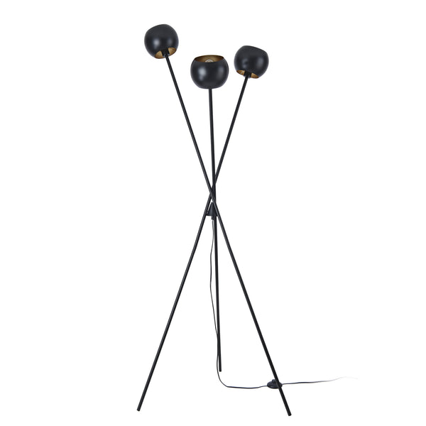 Lampa podłogowa Nykvarn 3-light metal czarna [lux.pro]
