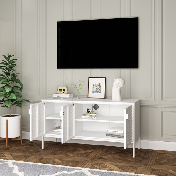 Szafka RTV Castelli 114 x 40 x 60 cm stal [en.casa]