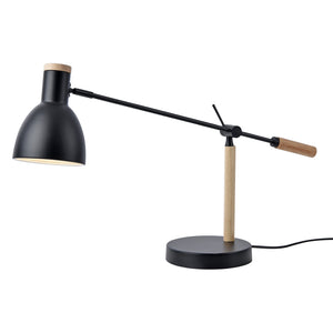Lampa stołowa Watford czarny / kolory drewna [lux.pro]