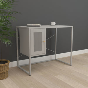 Biurko stalowe Sund 75x100x50 cm szare [en.casa]