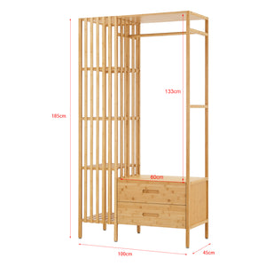 Stojak na ubrania Varanger 185x100x45 cm bambus [en.casa]