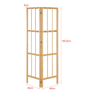 Narożna garderoba Hyllestad 165,5x92x8cm bambus [en.casa]