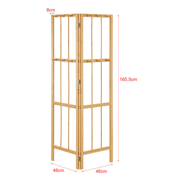 Narożna garderoba Hyllestad 165,5x92x8cm bambus [en.casa]