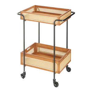 Tervola wózek do serwowania 81x61x39 cm rattan [en.casa]