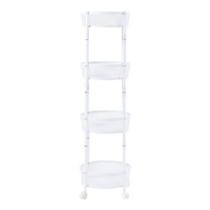 Wózek Sørreisa z 4 poziomami 123xØ375cm Biały [en.casa]