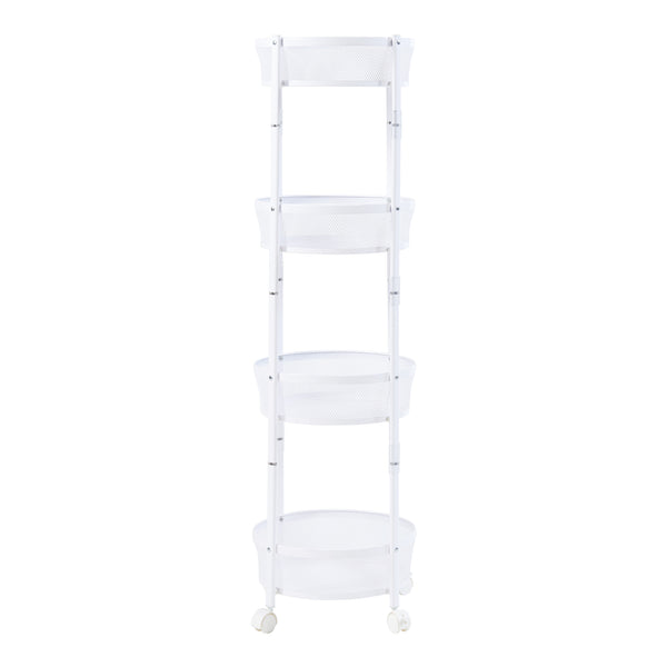 Wózek Sørreisa z 4 poziomami 123xØ375cm Biały [en.casa]