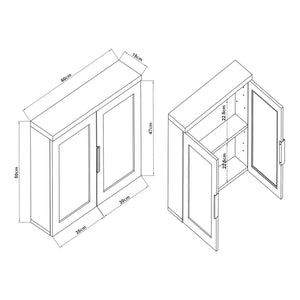 Szafka z lustrem Namsskogan 50x60x15cm orzechowy wygląd [en.casa]