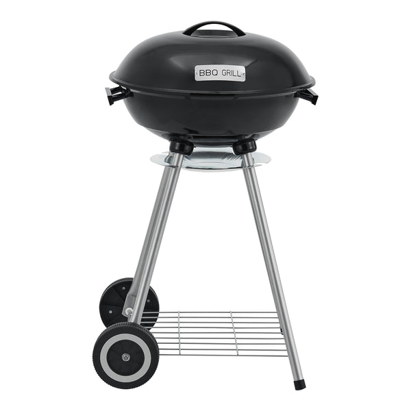 Apricena grill okrągły 80x49x47cm czarny [casa.pro]